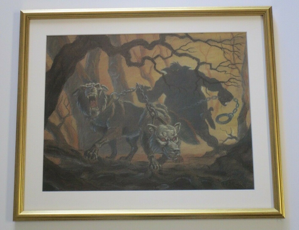VINTAGE DOUG LEFLER DRAWING SCIENCE FICTION FANTASY Illustration CREATURES