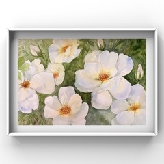 Original brand new large watercolor ”Summer” $160 Home decor art gift
