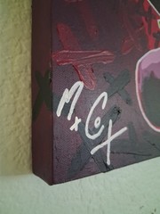 Big POP ART 24×16 Oil on Canvas RARE Matthew Matt Cox True Crime BUBBLEGUM GIRL