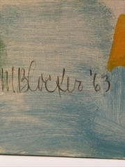 Mid Century Painting Modernist Abstract Expressionism Cubist Cubism STILL LIFE