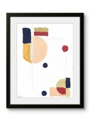 Modern Minimalistic Neutral White Abstract Art Original 11 by 14 on Paper