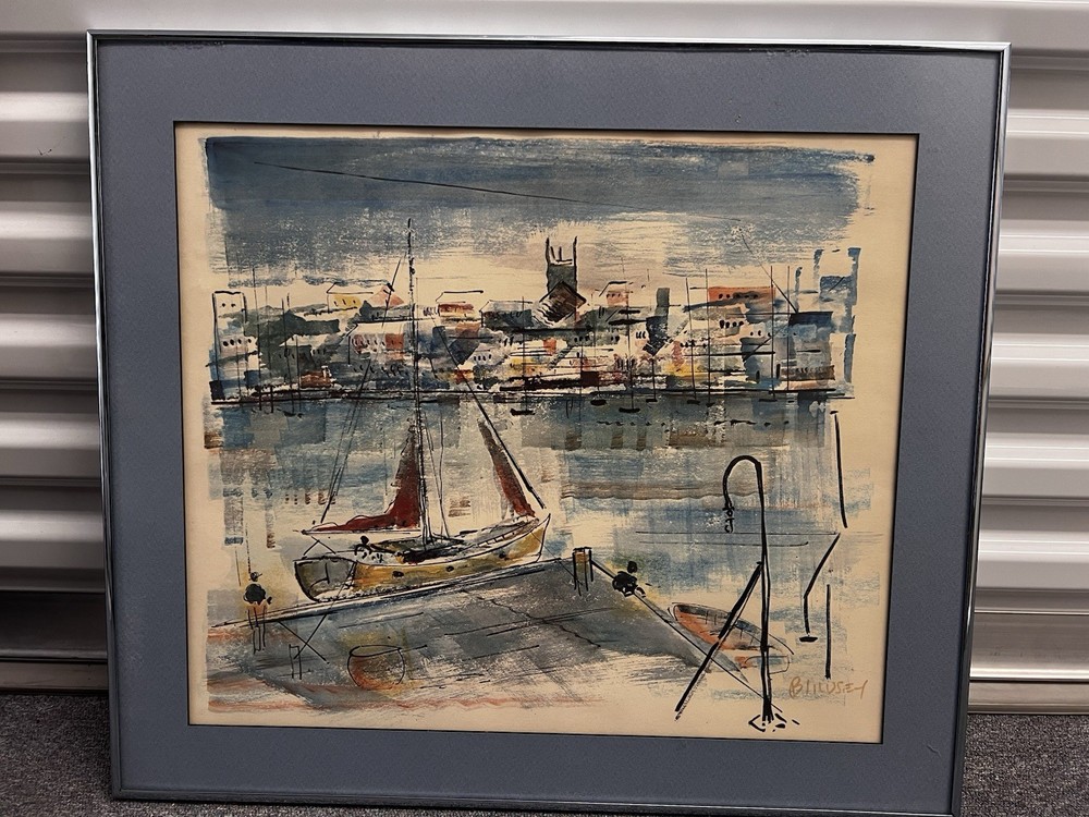 Sailboat Watercolor painting by Alfred Birdsey (1912-1996)