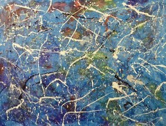 Pollock/Richter style￼ Profession￼al Painting 81” X 62”(6ft 9in)Abstract Modern