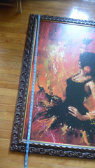 VTG Pair LARGE Lee Burr Spanish Revival Paintings MCM Matador Flamenca Dancer