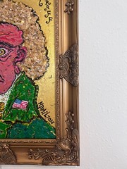 Textured Painting on Canvas by Serg Graff „Portrait of Alexander Hamilton“, COA