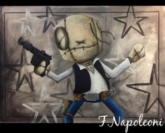 Star Wars Original Acrylic Painting Hans Solo Fabio Napoleoni „Hancenivo Solo“