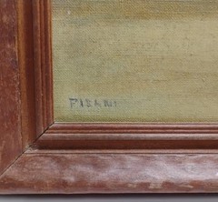 VTG Expressionist Still Life Flowers In Bottle Painting FRAMED 13X17