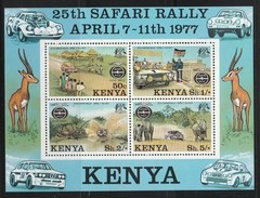 Kenya 1977, Scott 79a, 25th Safari Rally, Elefants, MNH