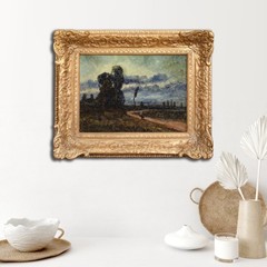 19th Century Impressionist Landscape At Dusk VINCENT VAN GOGH (1853-1890)