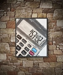 Retro Calculator Painting Original Pop Art Still Life Office Art 11×14 Canvas