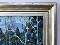 Impressionist Woodstock December landscape John W Bentley 1880-1951, listed NY