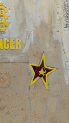 VTG Piece of street art painted on repurposed industrial object by KingTekk 2001