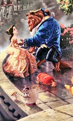 Thomas Kinkade Beauty and the Beast Falling in Love 18×27 E/P Oil on Canvas