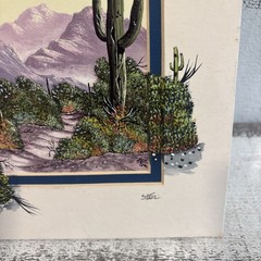 Gerry Stein Southwest Desert 3-D Print : Signed 8″ x 10″ Cactus Birds Mountains