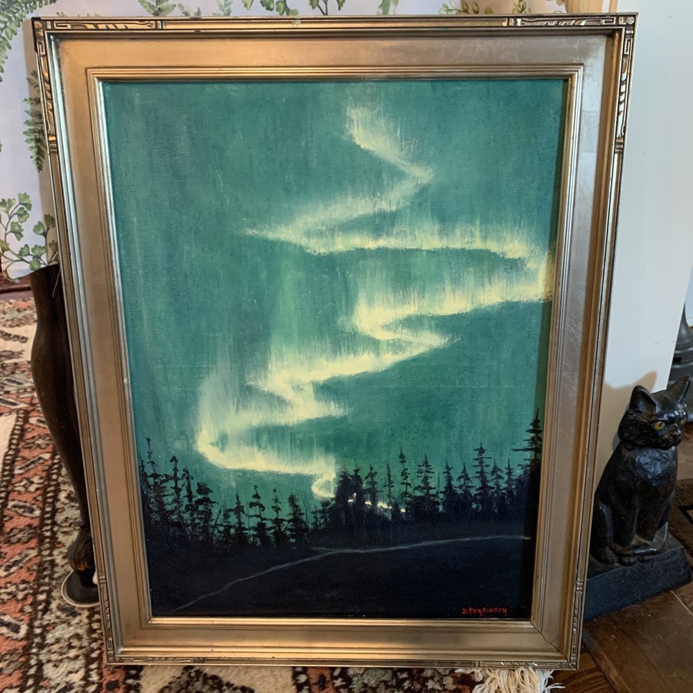 Dan Persinger Oil Painting On Board Northern Lights 28×22” California Artist