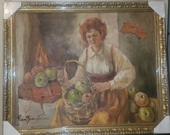 ORIGINAL PIERRE BONNEVIER OIL ON CANVAS PAINTING SIGNED 30X36 .5 „