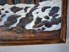 Original oil painting. Measuring 26×20 Signed by artist framed