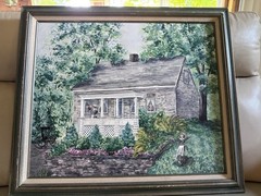 Jo Ann WOYTEK ORIGINAL OIL Painting. Fabulous Frame 1985ish 24”x30” HOPE, NJ