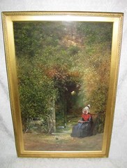 Antique Scottish Gouache Watercolor Painting Robert Frier 19th Century