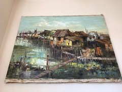Enrico Zablan ARTIST impasto PAINTING VINTAGE MID CENTURY MODERN ERA