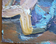 VINTAGE LATIN ? AFRICAN SCHOOL MODERN MODERNISM CHUNKY EXPRESSIONIST OIL CANVAS