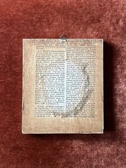 Antique 19th C Hand Painted French Portrait of a Lady Boucher MOP Frame