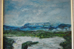 FRAMED SIGNED ORIGINAL OIL CARONI RIVER LANDSCAPE, VENEZUELA ARTIST: HECTO VIDAL