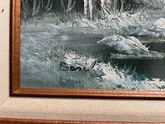 The Artis „BASIL“ Stunning Oil on Canvas „Winter Scene“ Framed