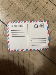 ACEO RACCOON CITY Post Card Painted Double Sided Art Card In Sleeve