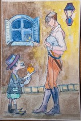 The Secret Proposal For Dungeon Success Ooak Watercolor 4″X6″