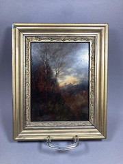 Landscape Painting Oil Antique Josef Eduard Müller (1851-1922) Düsseldorf School