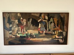 Carlo Of Hollywood City Scape Abstract Painting Very Rare