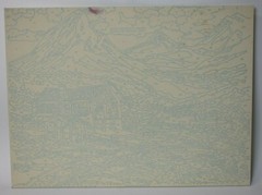 2 Craftint Paint by Number Panels D1 Chinese Pagoda Towering Heights Used 12×16