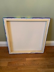 ABSTRACT Painting Original TRIPPY Art 24″x24″ Stretched Canvas