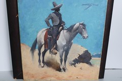 Orig 1912 Harry Lincoln Sayler Oil Painting, Remington / Dunton Western Style