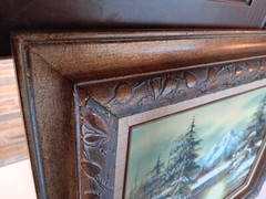 Vintage 1975 Herb Parnall Framed 23-1/4″W x 19-1/4″H Landscape Oil Painting.