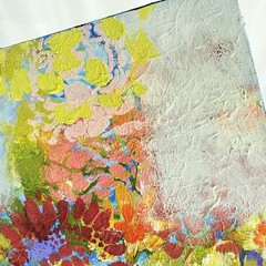 Original Abstract Art Acrylic Painting Floral Tracy Eau Claire Wood Panel 8×10″B