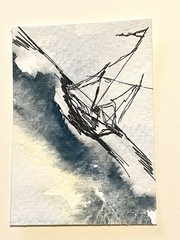 ACEO Hand-Painted Original Watercolor Painting Art Card (2.5 x 3.5 inches)