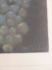 Carol Anthony Original Oil Crayon „Cambrian Grapes“