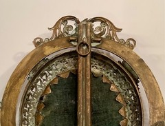 19th C. Miniature Portrait on Porcelain Composer R. Wagner Ornate Bronze Frame