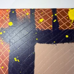 Original Hand-painted Acrylic Abstract Geometric Triptych 12X12 Canvas Set Of 3