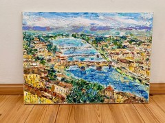 City of Florence Italy Oil Painting on Canvas Abstract Italian Landscape