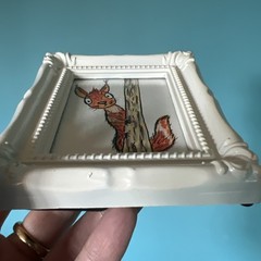 Original Art Squirrel ,miniature Painting,small,mini,framed