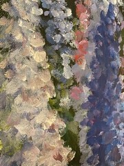 SIGNED ORIGINAL ABSTRACT OIL PAINTING FLOWERS YELLOW PINK ORANGE GREEN BLUE