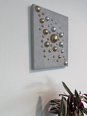 Handmade Original 3D Abstract Art by Alena Kalen „Spheres of Silence“, COA