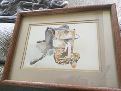 Original Ice Cream Maker Watercolor Impressionism 17 x 13 inches