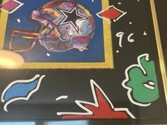 Original Peter Max Painting Dallas Cowboys Super Bowl XXX 1996 Football