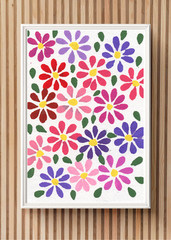 ACEO / ATC Gerbera Daisies #3 Acrylic OOKA Painting