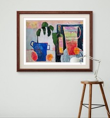 24×18 OOAK Original Painting Abstract Art Still Life SIGNED