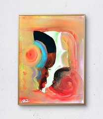 Original art 14 X 11 Life CANVAS Colorful Modern Art Acrylic Painting on Canvas